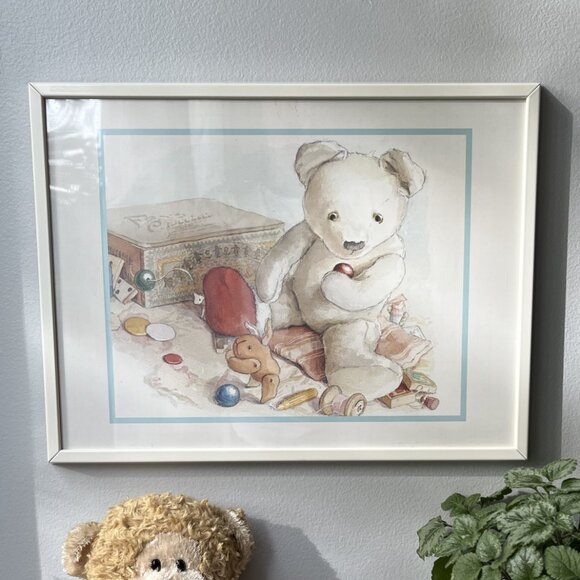 Framed Poster Art Print Camilla Ashforth Horatio's James the Bear Horatio - Picture 2 of 11